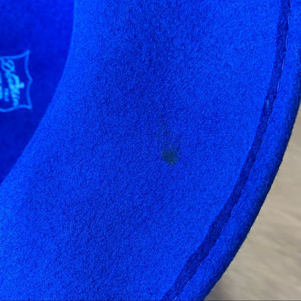 Royal Blue Women's Felt Hat with Black Veil - Picture 8 of 11